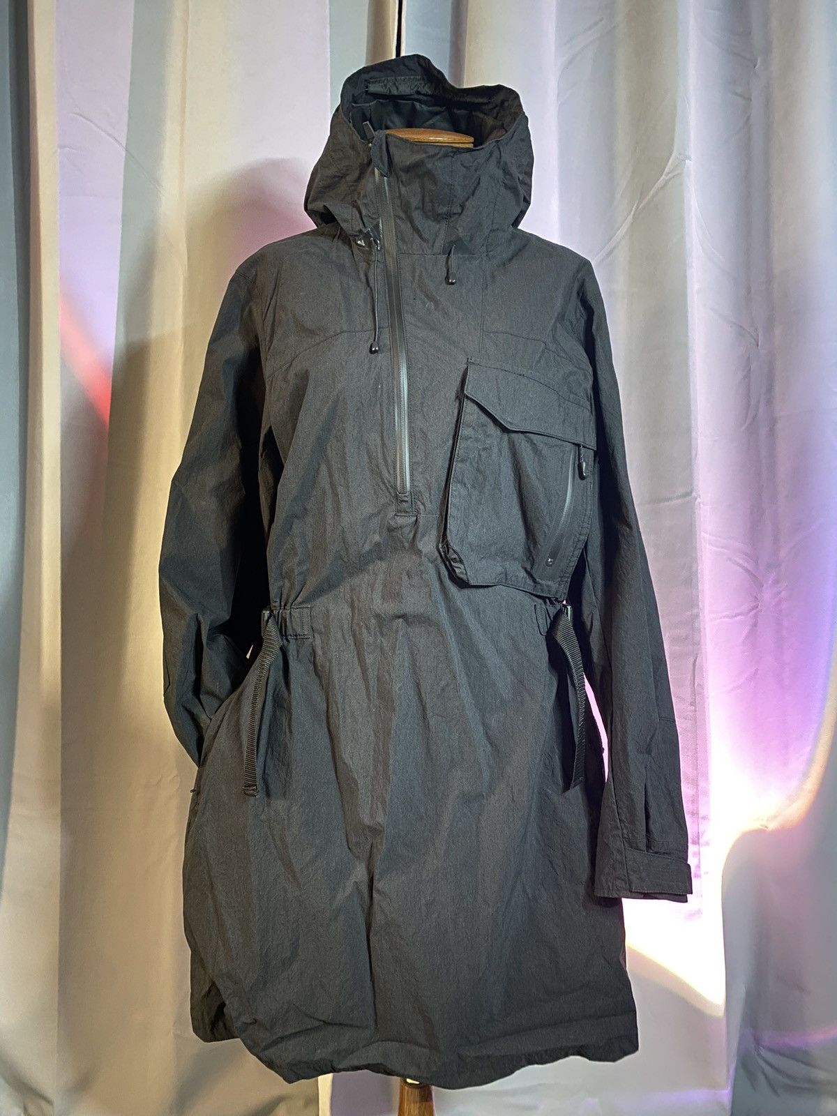 Snow Peak Long Anorak in Black, Women's (Size Medium)