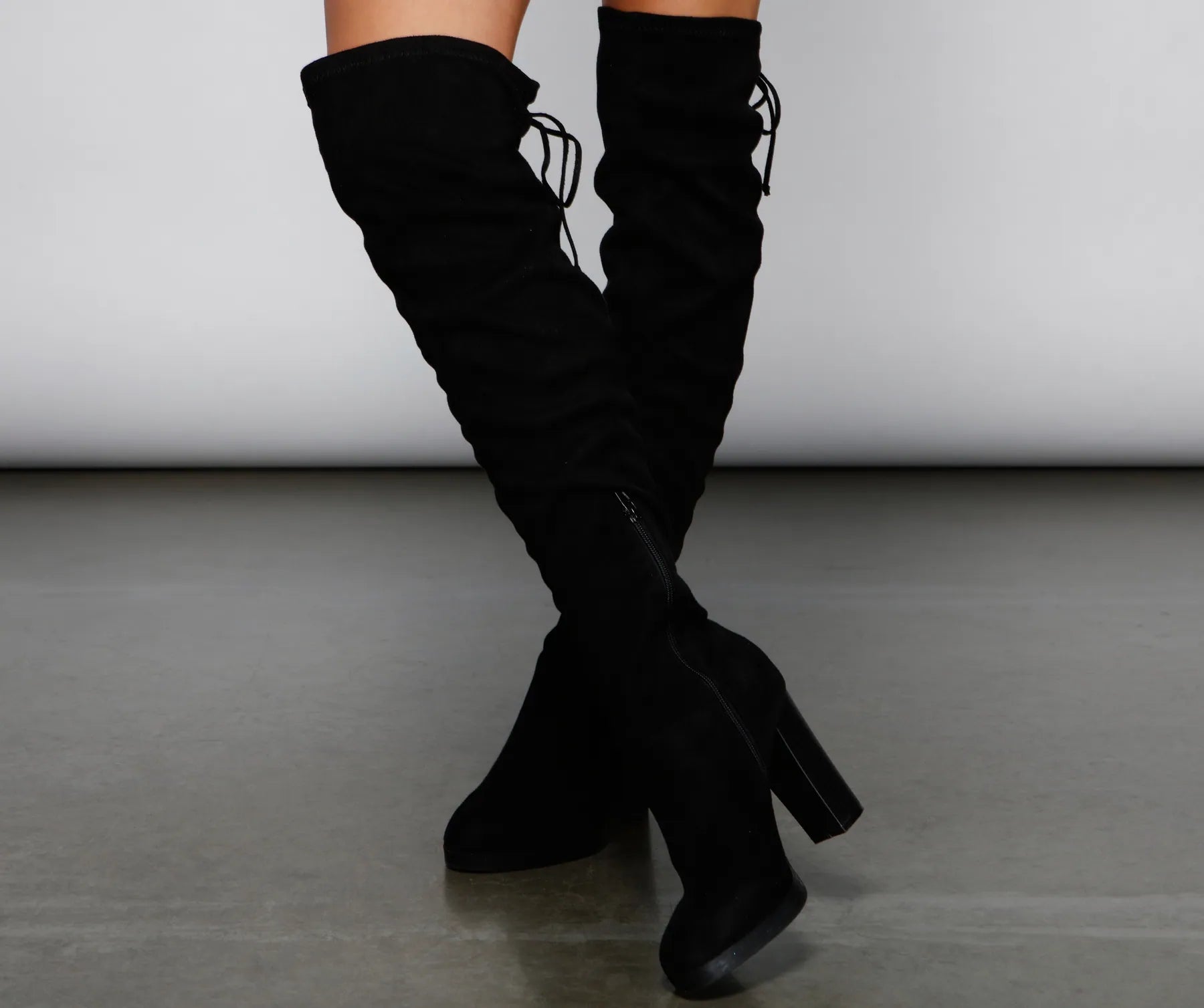 So Classic Faux Suede Platform Boots