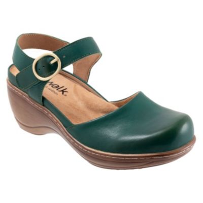 Softwalk Women's Mabelle Clogs, Green, 7N