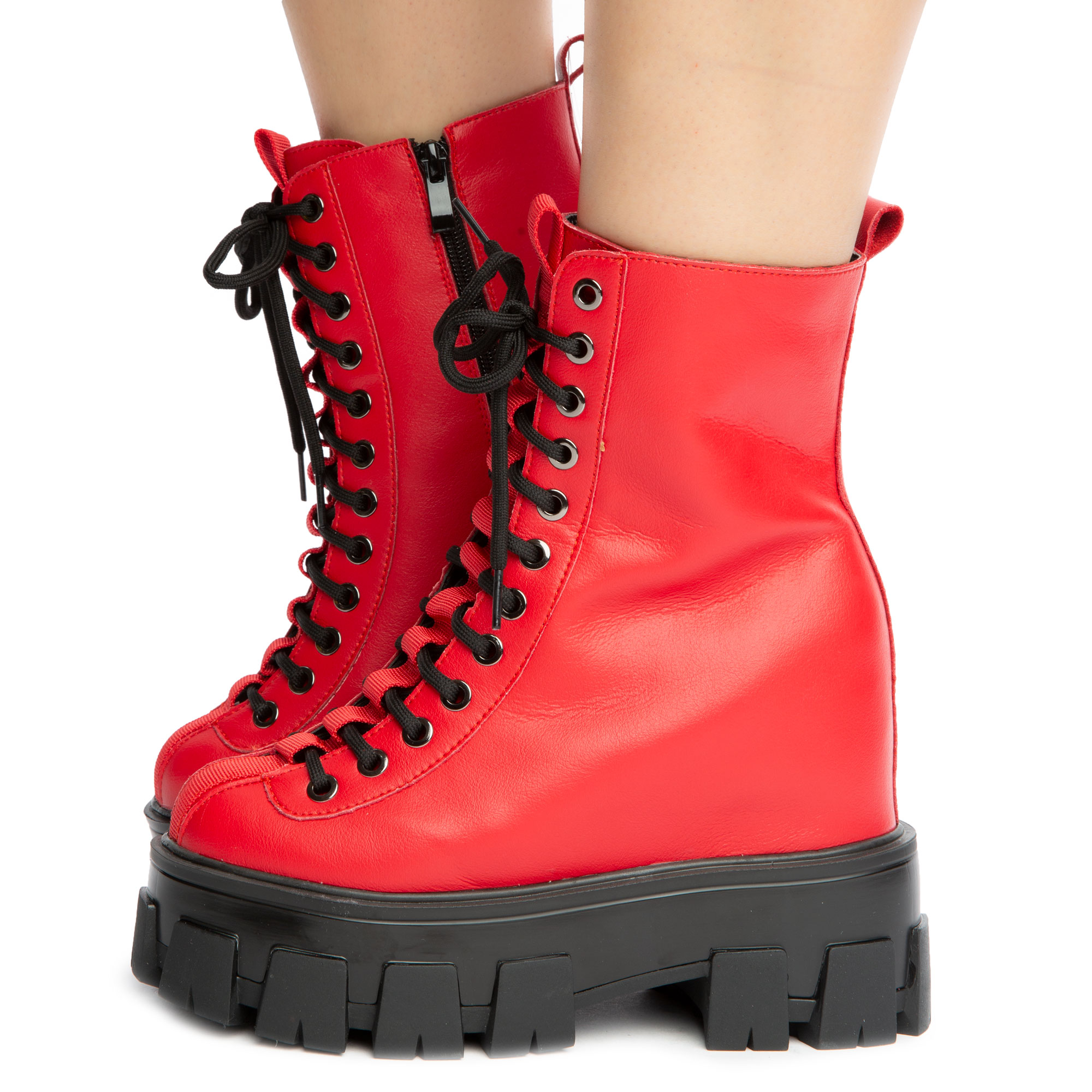 Sour Diesel-Red Heel Combat Boots