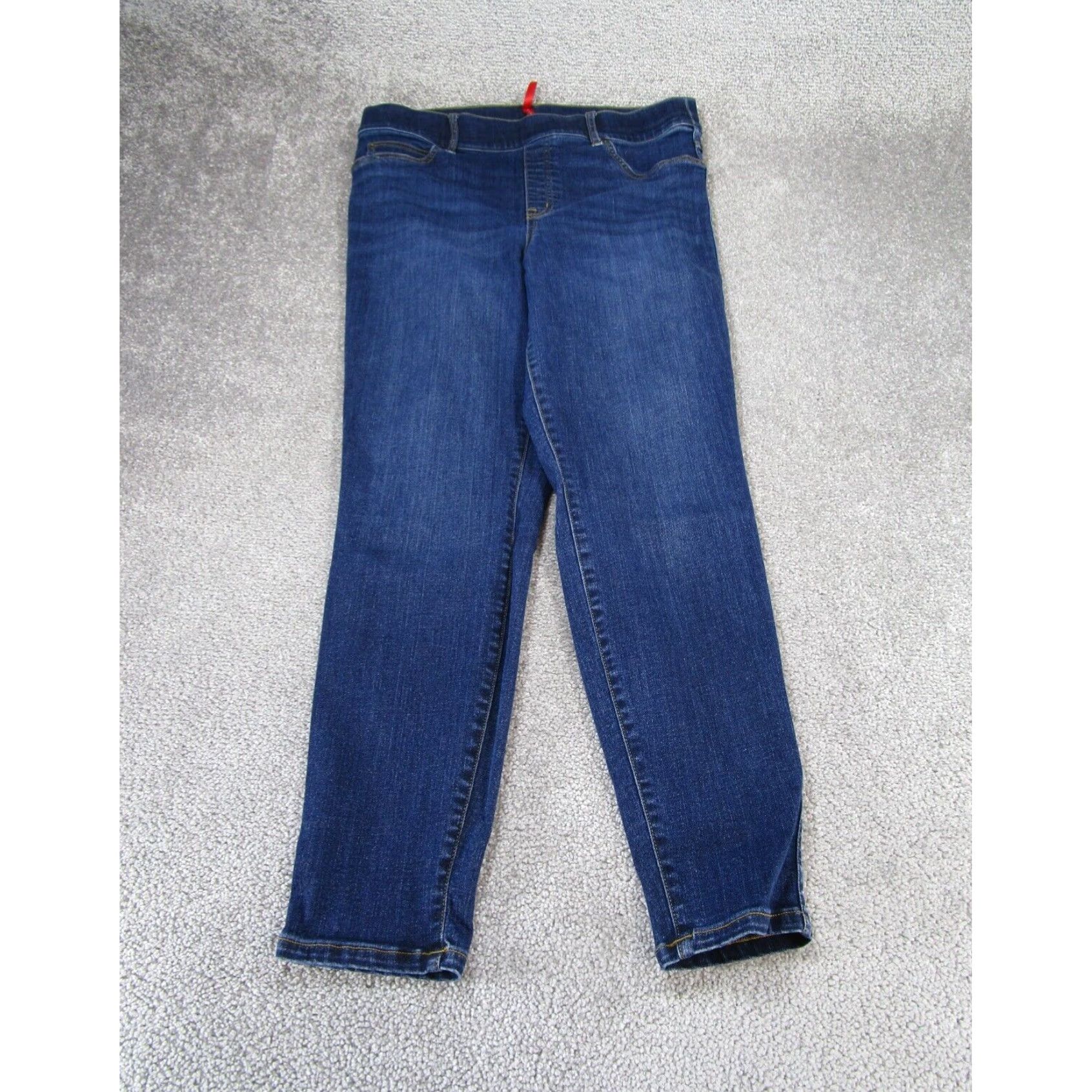 Spanx Dark Wash Denim Pull On Wide Waist Comfortable Women's Jeggings In XL Size in White