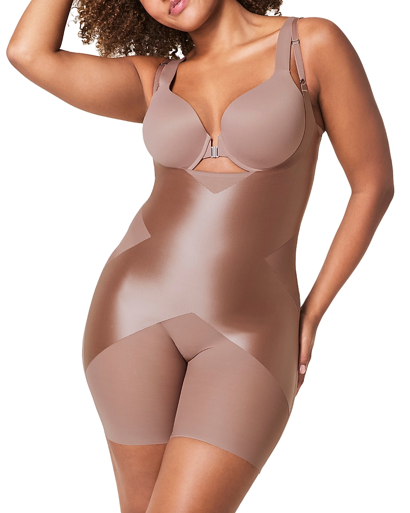 Spanx Open Bust Mid Thigh Bodysuit