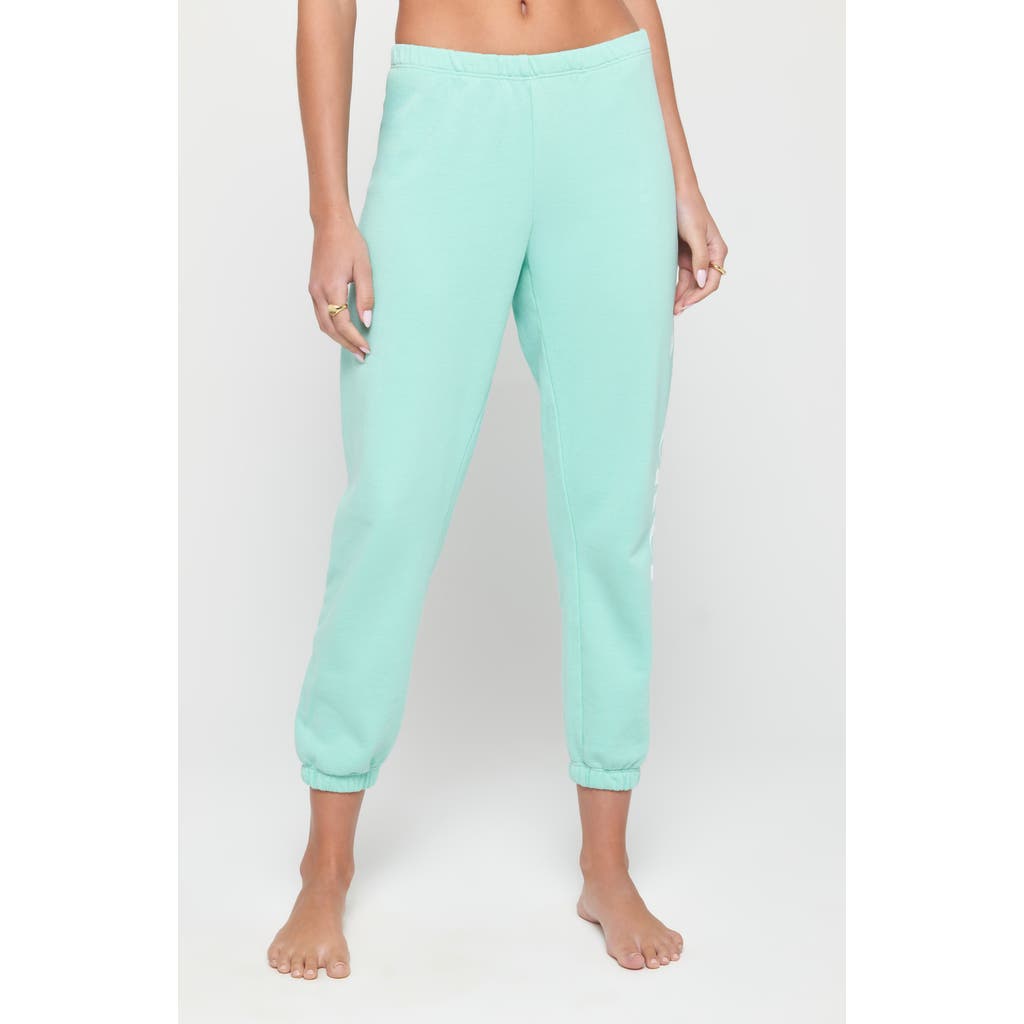 Spiritual Gangster Sun Seeker Luna Crop Cotton Blend Joggers in Laguna at Nordstrom, Size X-Small