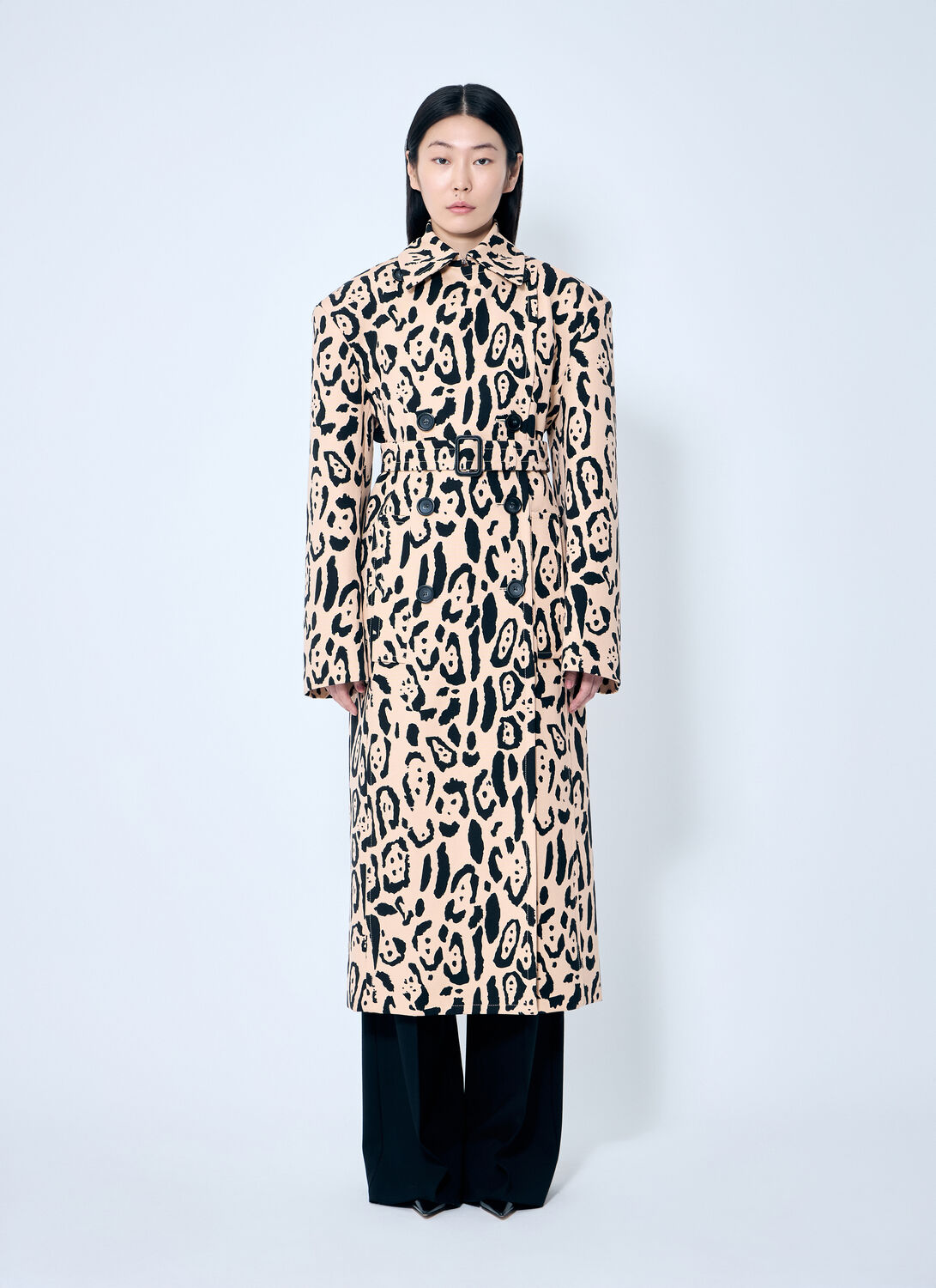 Sportmax Animal-print Trench Coat - Woman Coats Beige It - 38