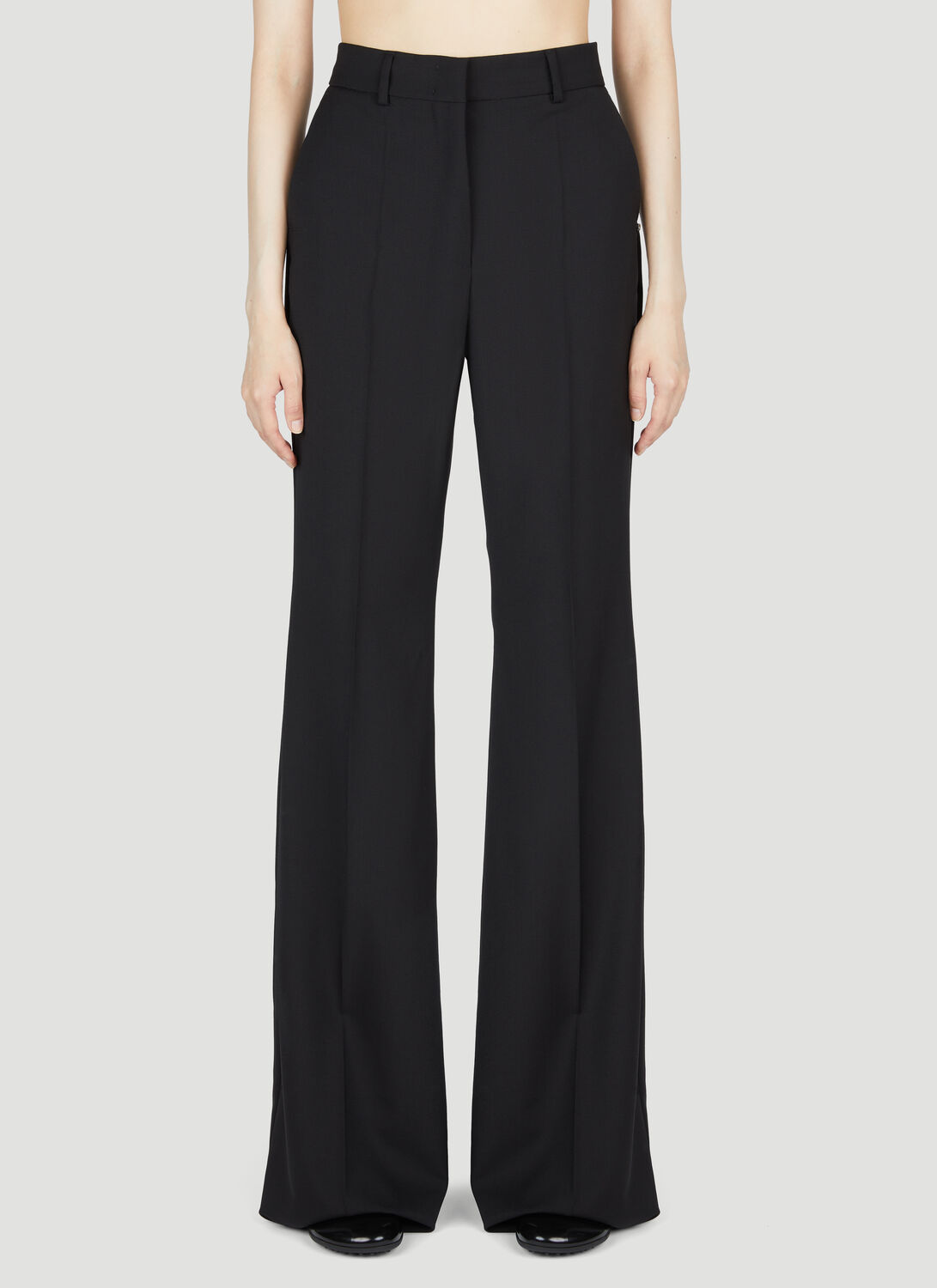 Sportmax Flared Wool Pants - Woman Pants Black It - 40