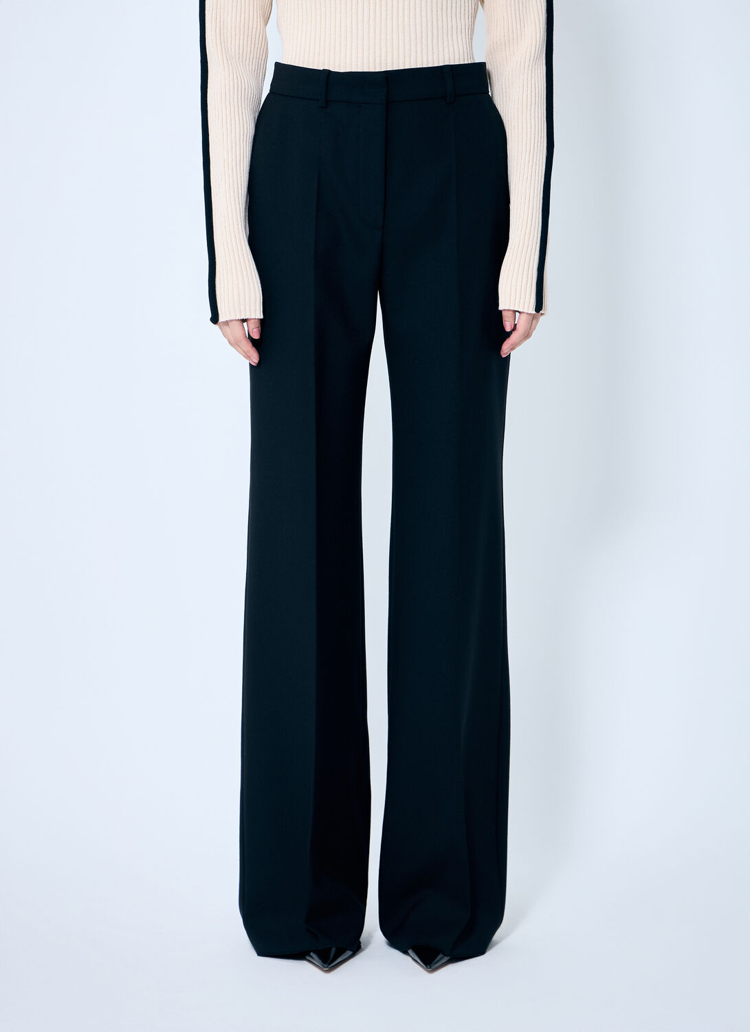 Sportmax Wide Leg Tailored Pants - Woman Pants Black It - 40