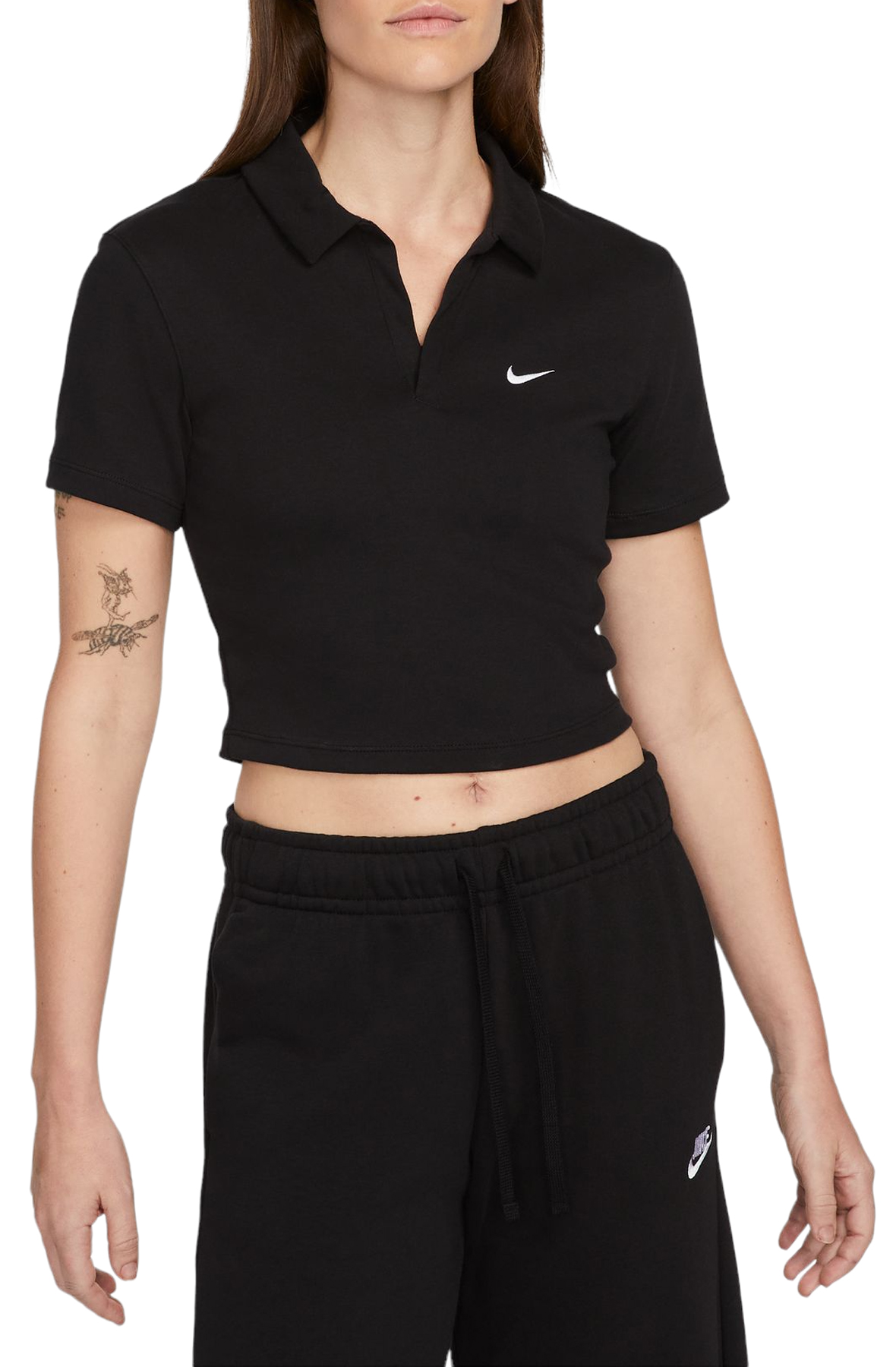 Sportswear Essential Short-Sleeve Polo Top Black/White