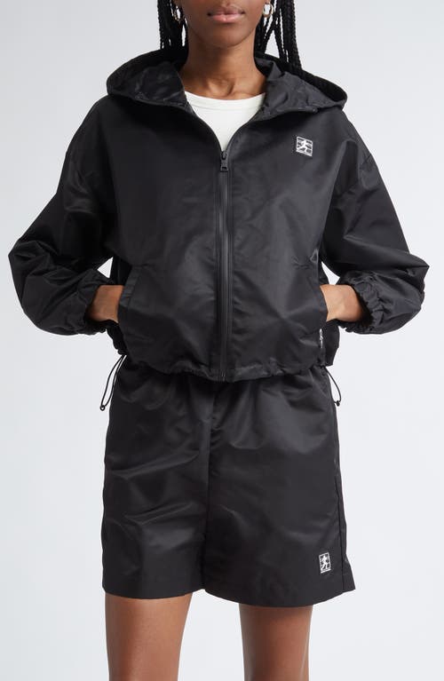 Sporty & Rich Running Woman Hooded Down Puffer Jacket in Black at Nordstrom, Size X-Small