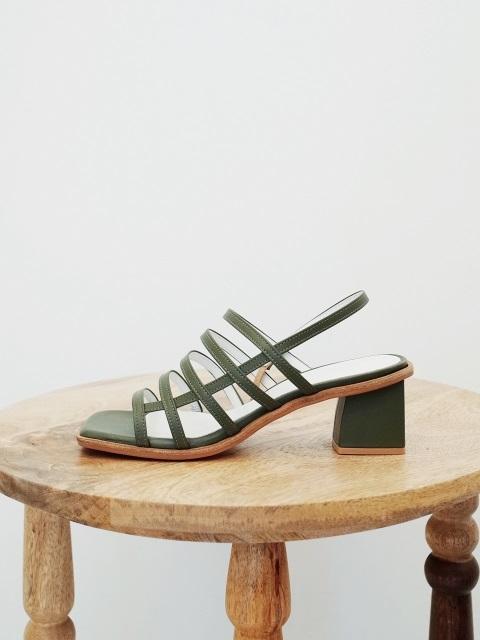 Square Mama Sandals Olive Green