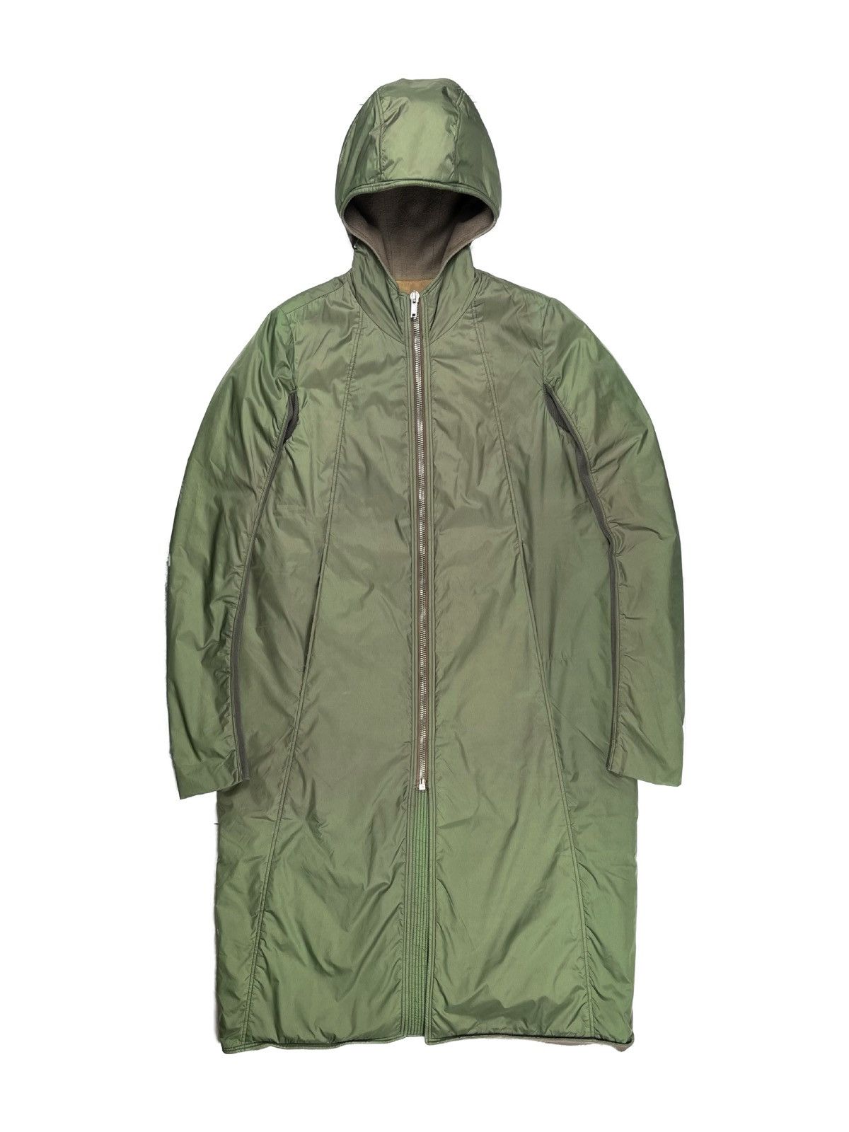 Ss05 Rick Owens Scorpio Nylon Padded Parka Jacket Green, Women's (Size Small)