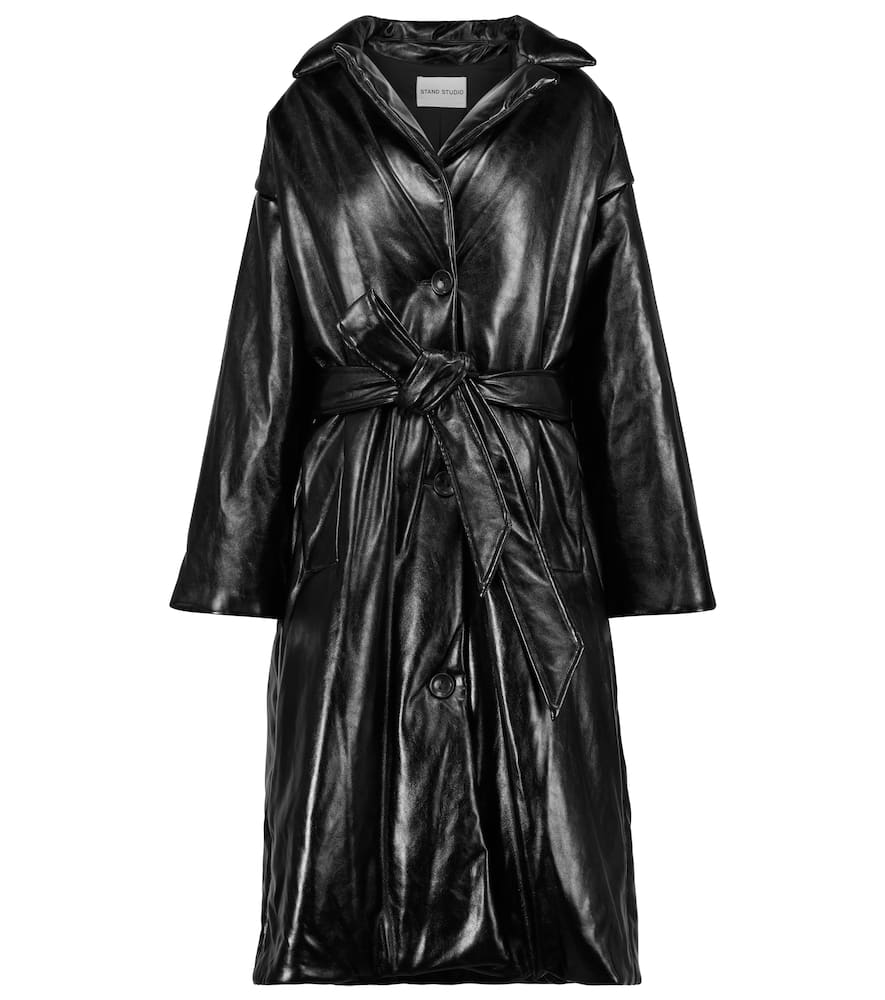 Stand Studio Irma belted faux leather coat