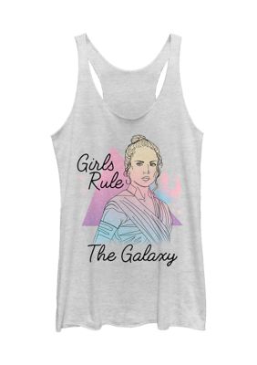 Star Wars Juniors' Rey Pastel Graphic Tank Top, White, XXL