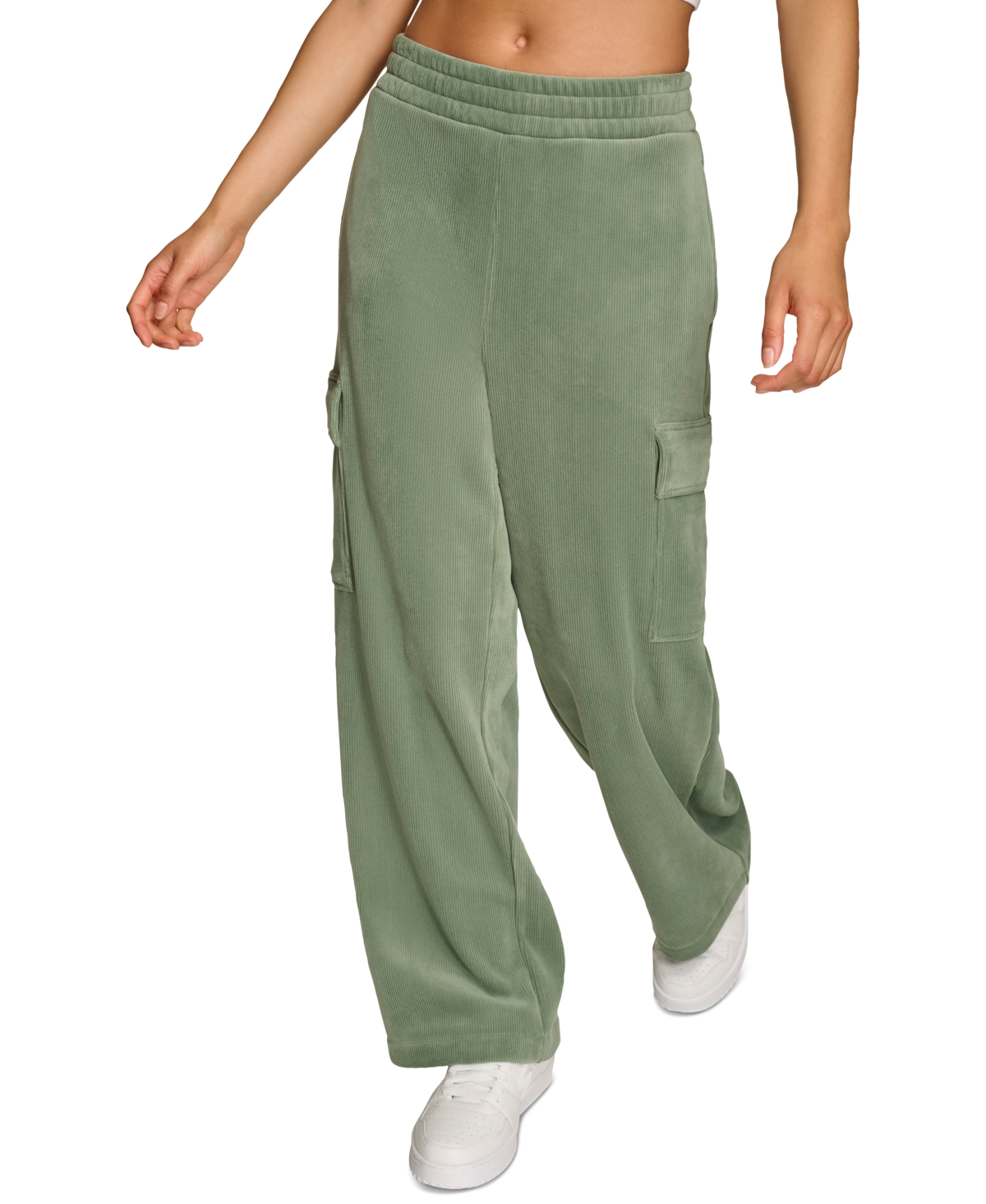 Starter Women's Knit Cargo Activewear Pants - Duck Green