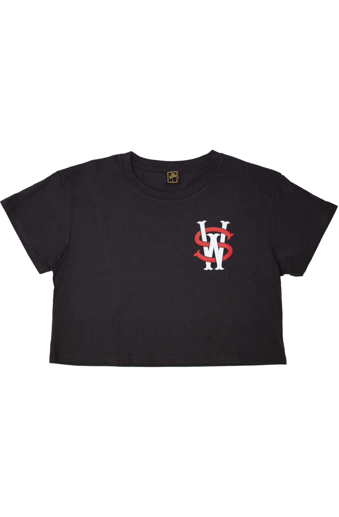 Stay Winning Coal/Red Crop Top Tee