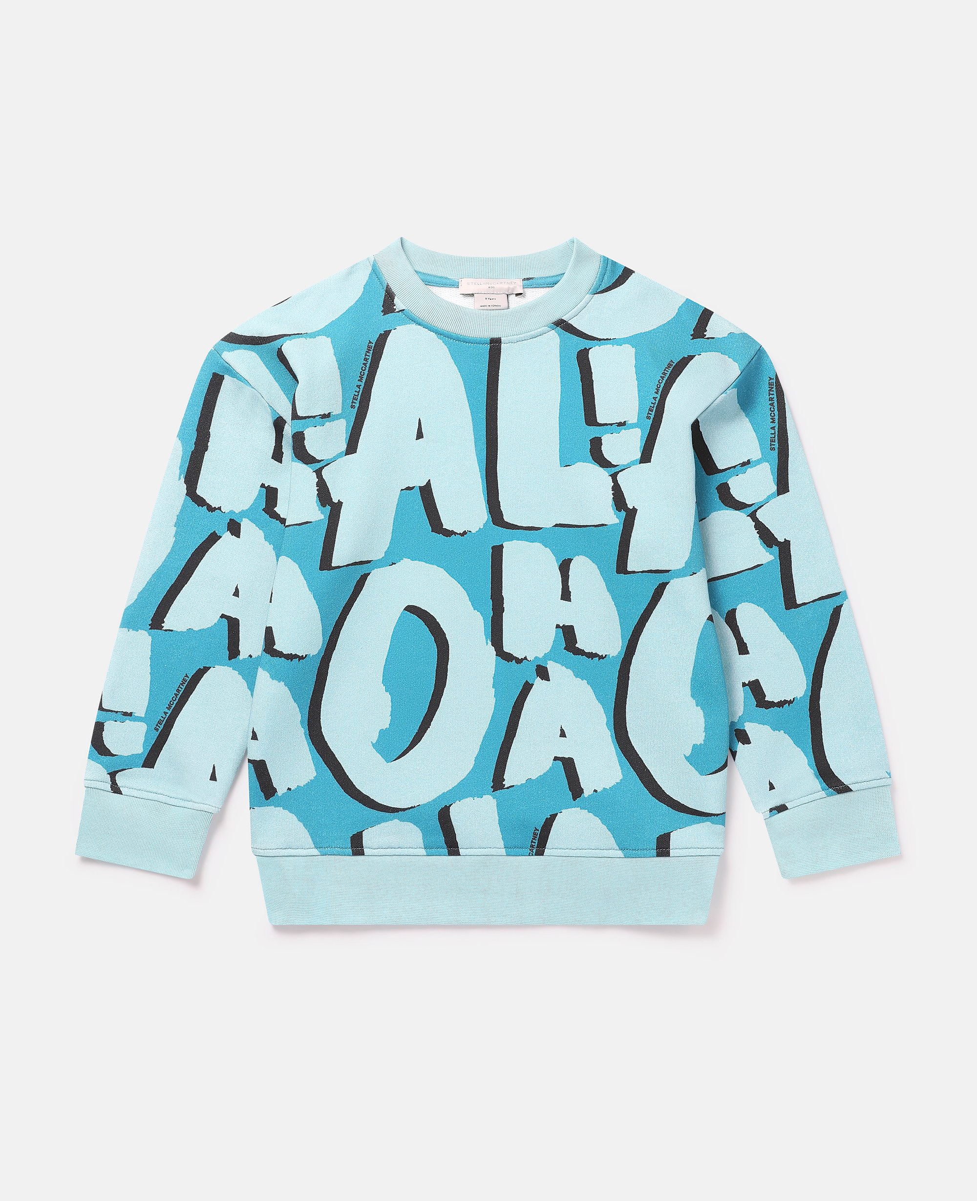 Stella McCartney - Aloha Lettering Sweatshirt, Woman, Bright Blue, Size: 6