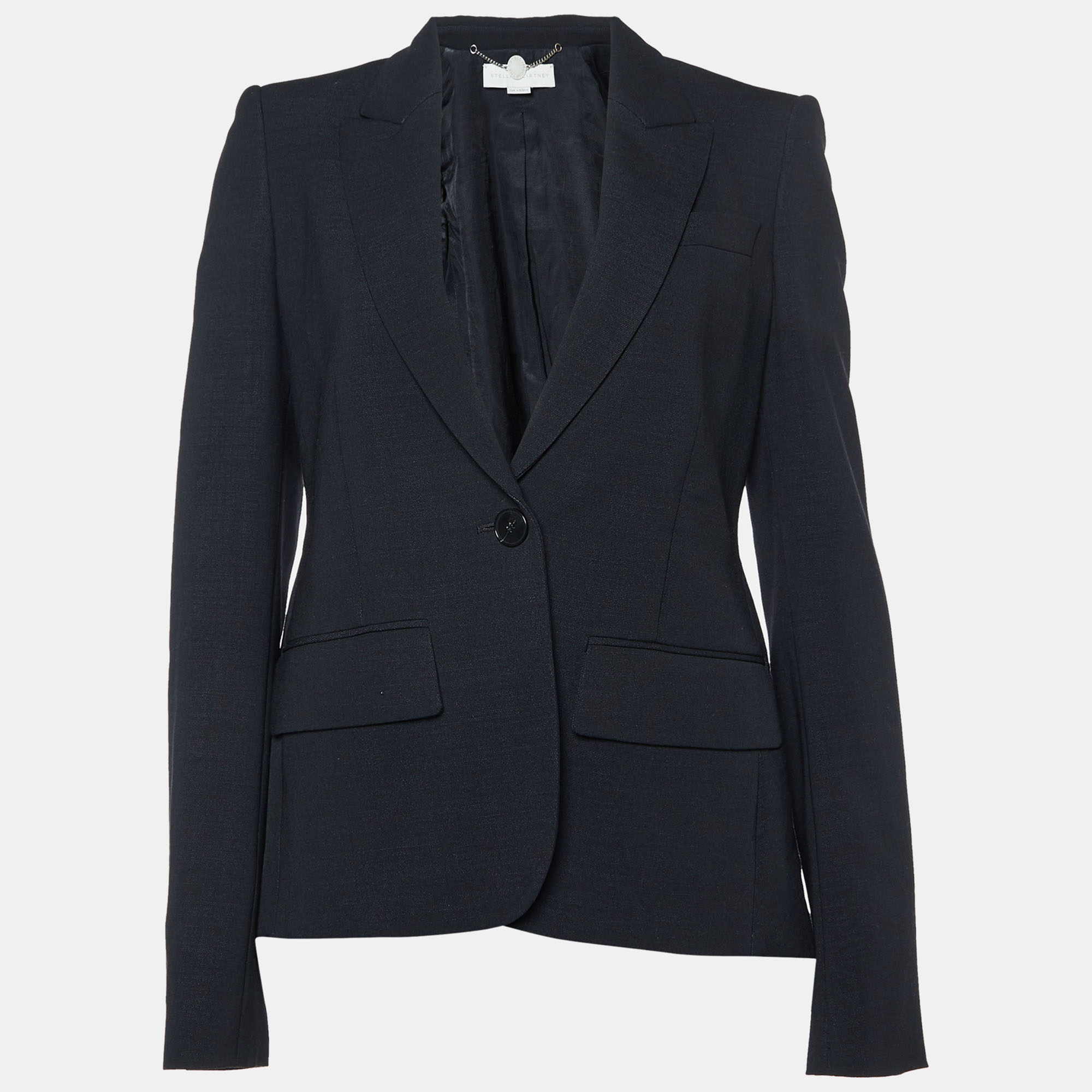 Stella McCartney Black Wool Single Breasted Blazer S