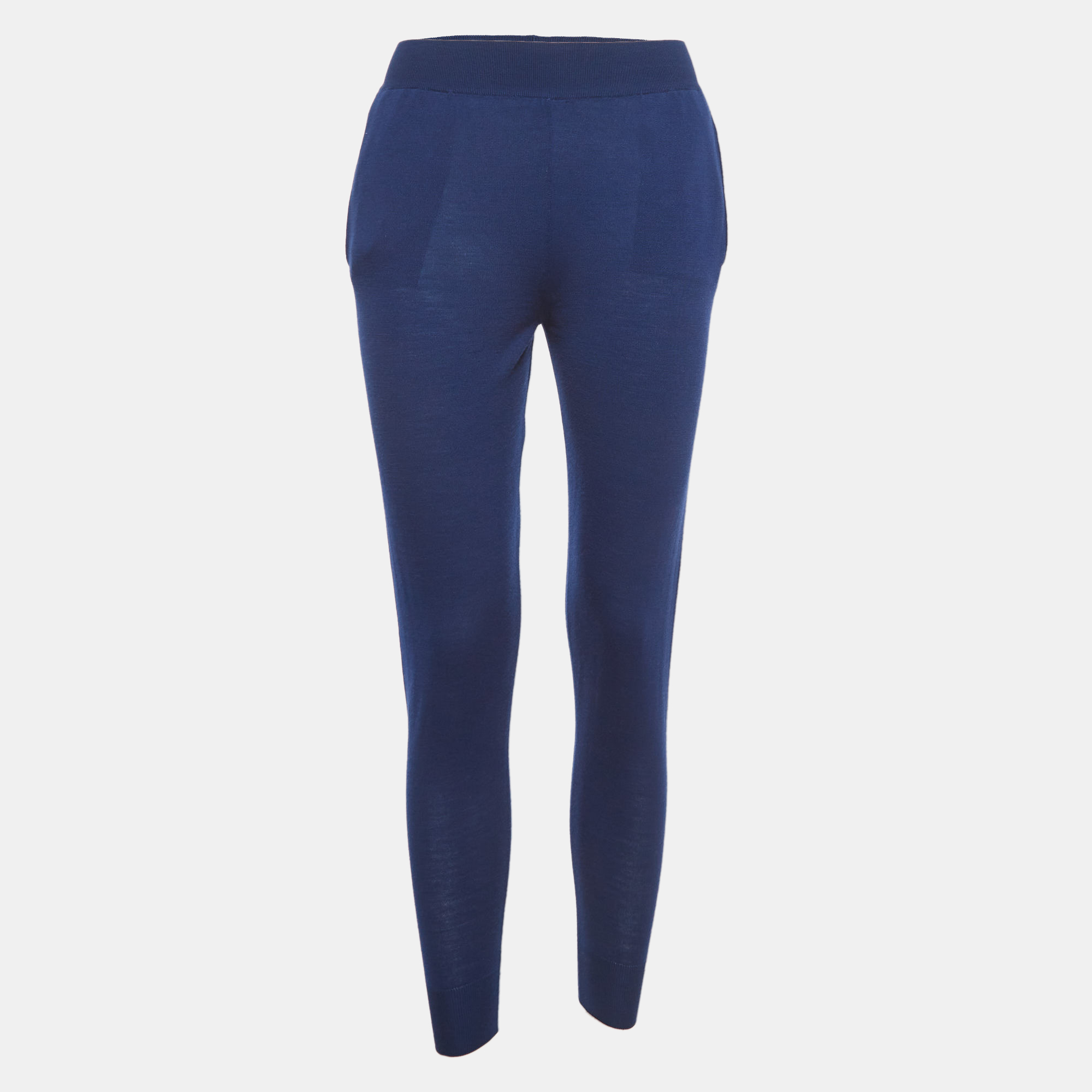 Stella McCartney Blue Wool Elasticated Waist Joggers S