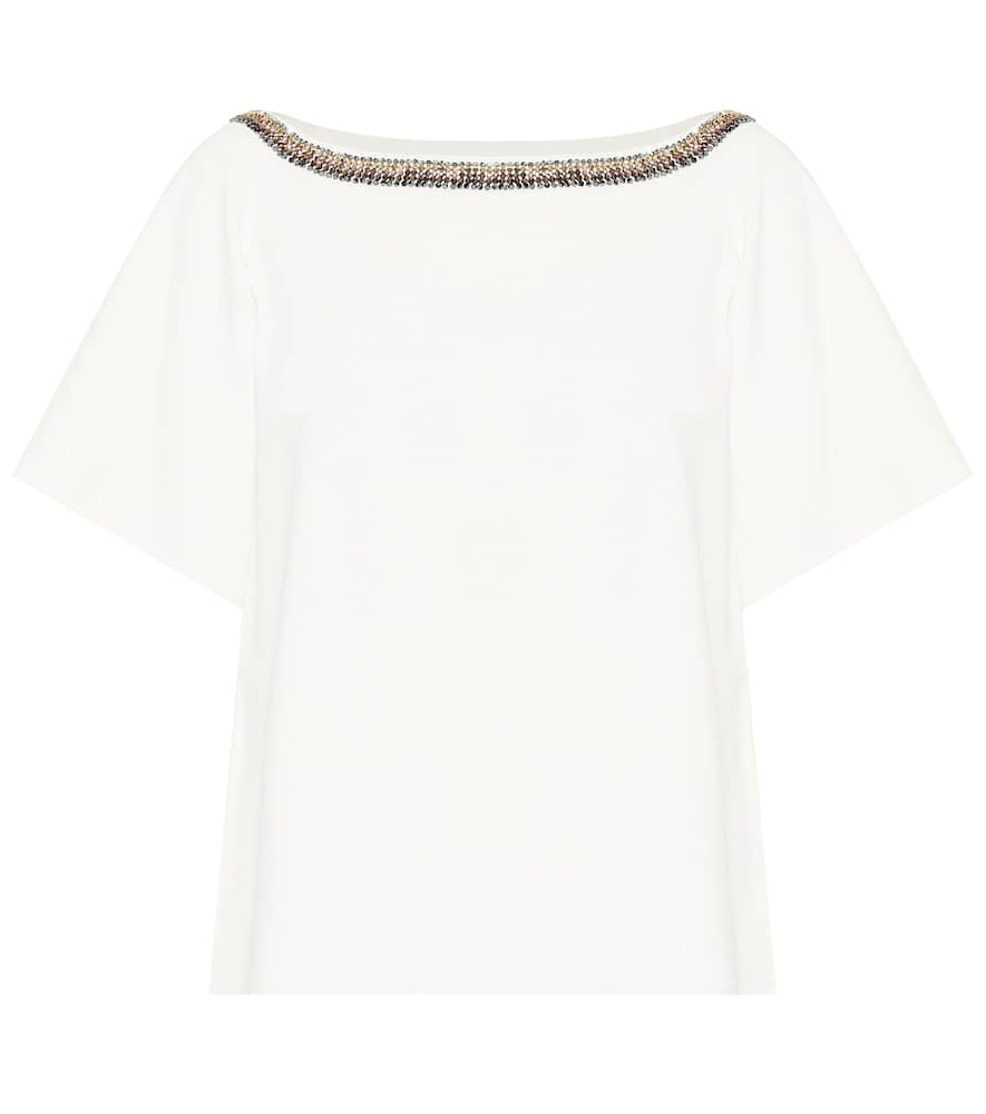 Stella McCartney Embroidered compact-knit top