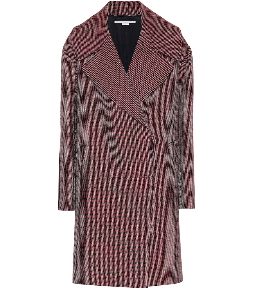 Stella McCartney Houndstooth check wool coat