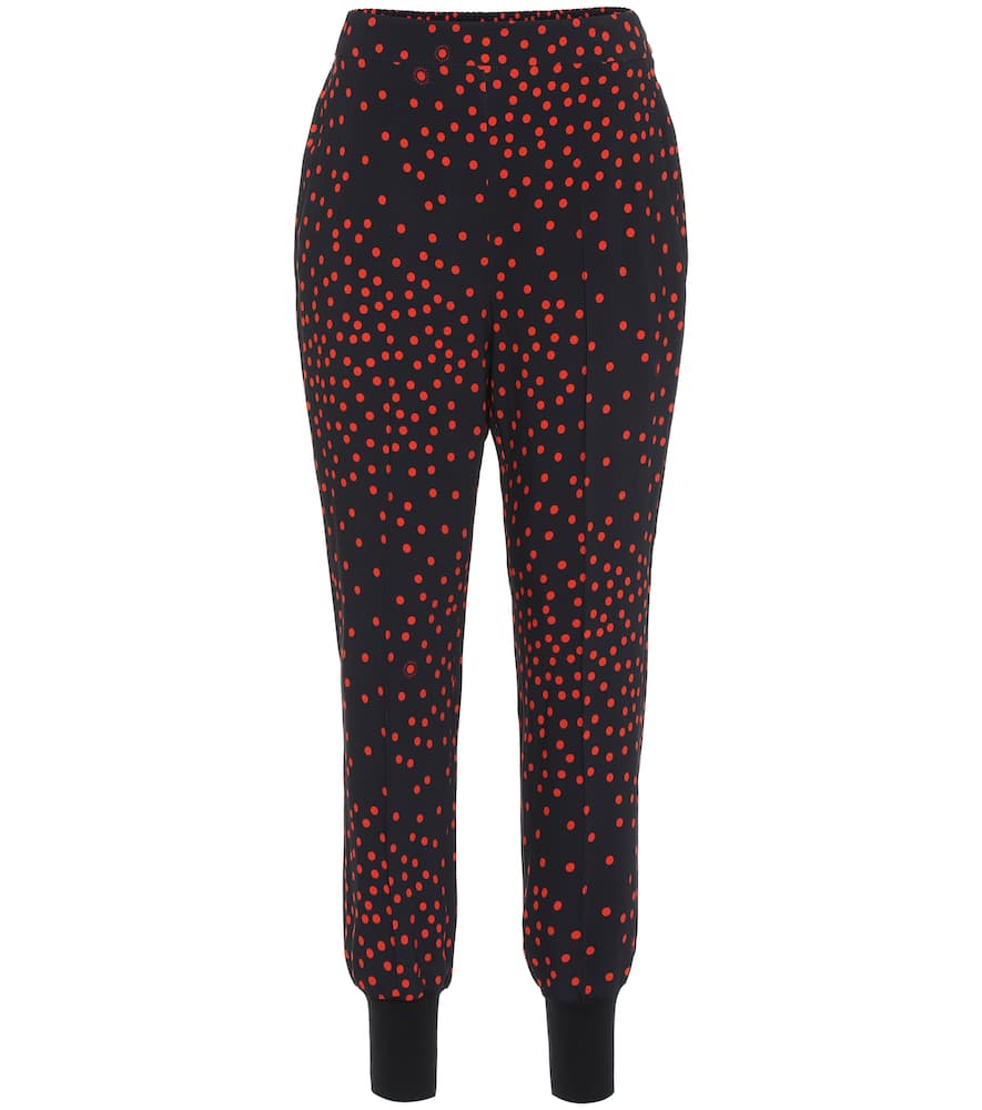 Stella McCartney Polka-dot stretch-crêpe skinny pants