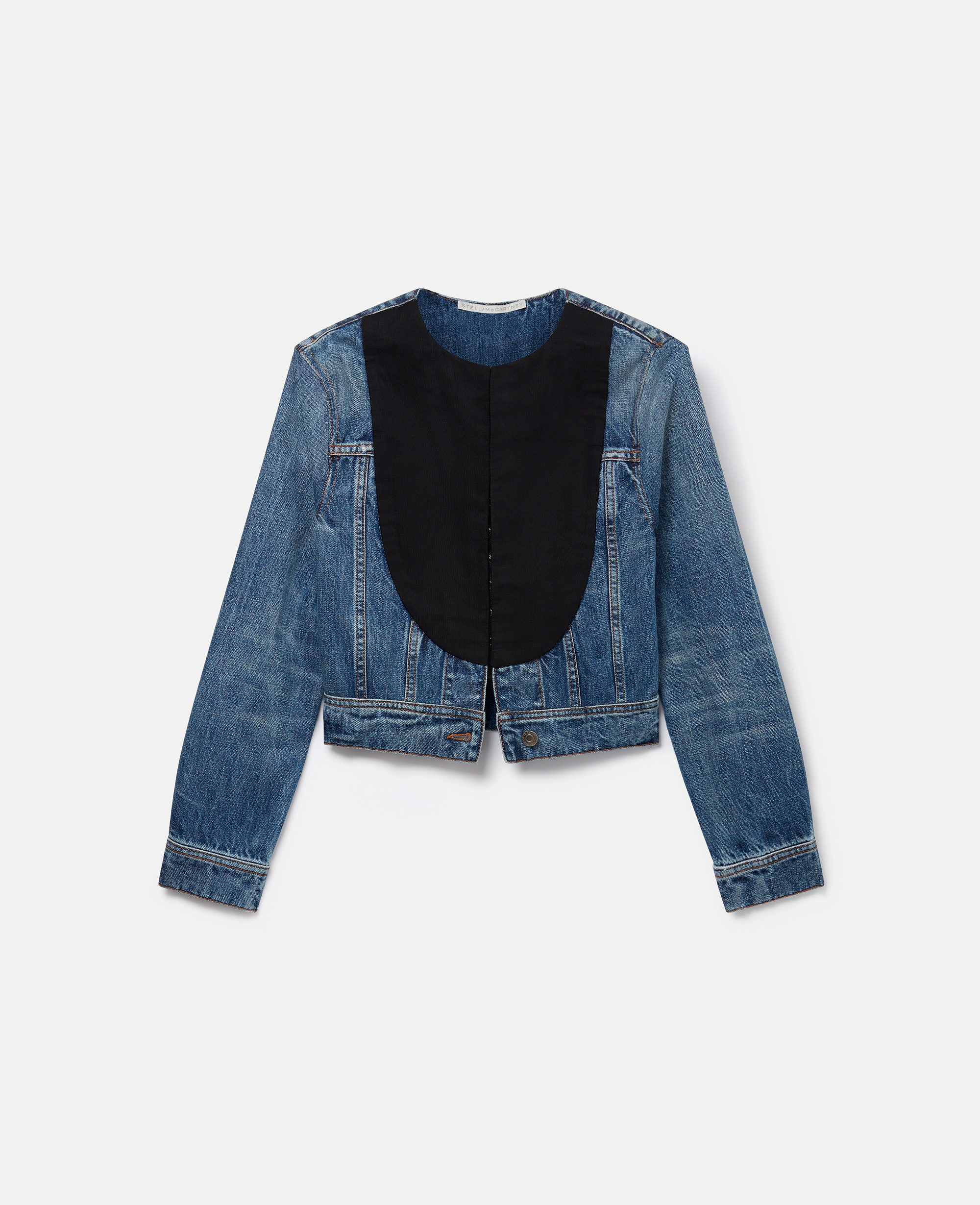 Stella McCartney - Tuxedo-Inspired Denim Jacket, Woman, Vintage wash denim, Size: L