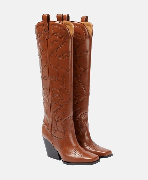 Stella Mccartney Cowboy Boots in Dark Brown, Women's (Size 5)