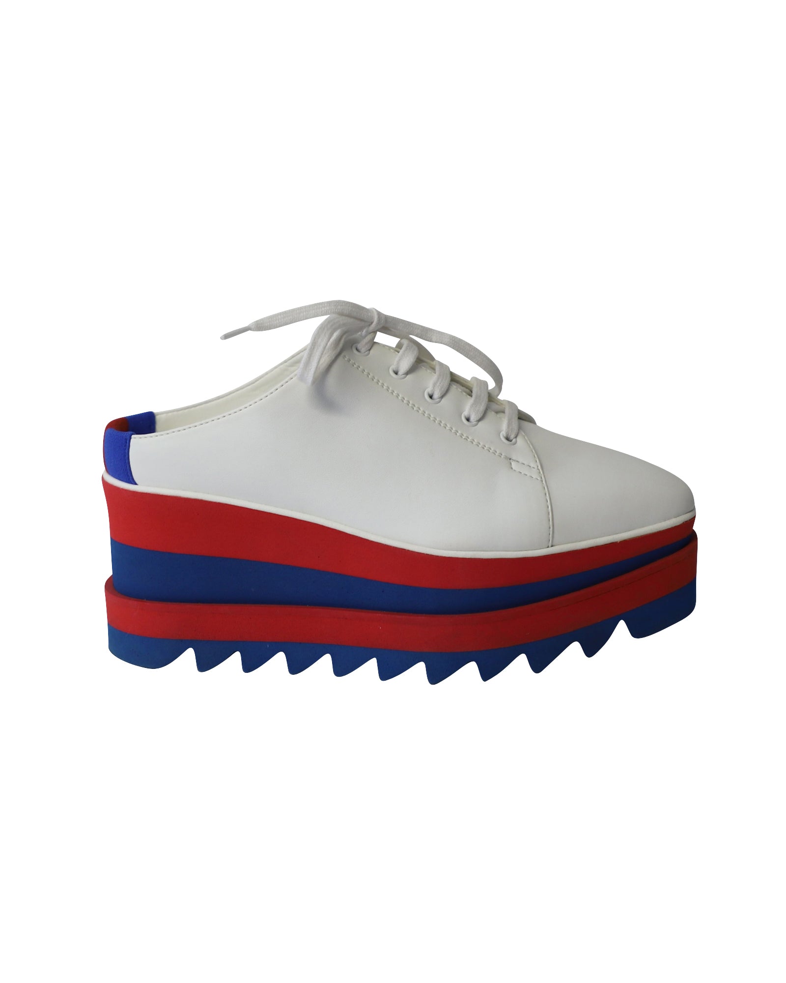 Stella Mccartney Elyse Platform Brogues in White Vegan Leather