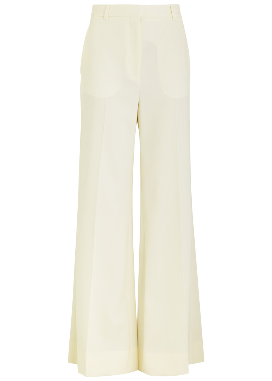 Stella Mccartney Flared-leg Stretch-wool Trousers - Cream - 38 (UK6 / XS) - 38 (UK6 /xS)