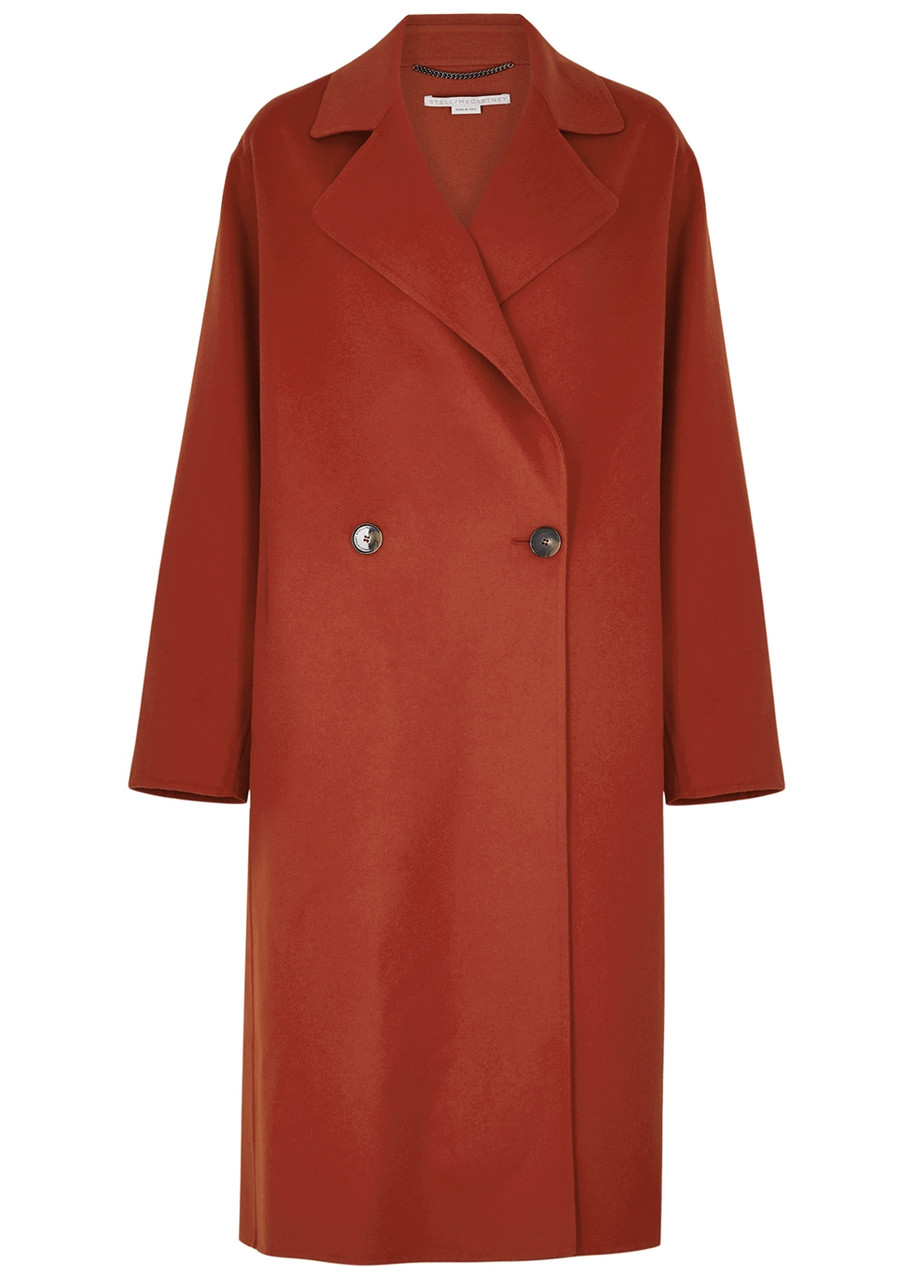 Stella Mccartney Red Oversized Wool Coat - 6