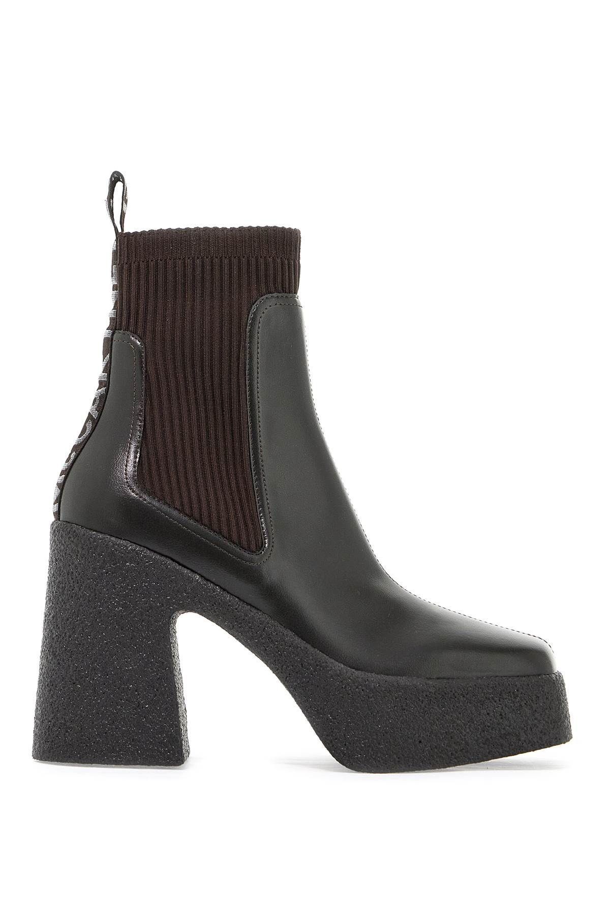 Stella Mccartney Skyla Sock Ankle Boots With Heel Shoes For Women Size Eu 37 in Brown