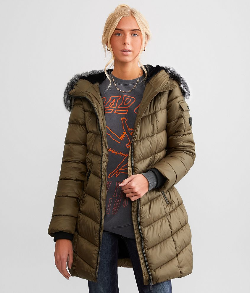 Steve Madden Faux Fur Lined Puffer Jacket