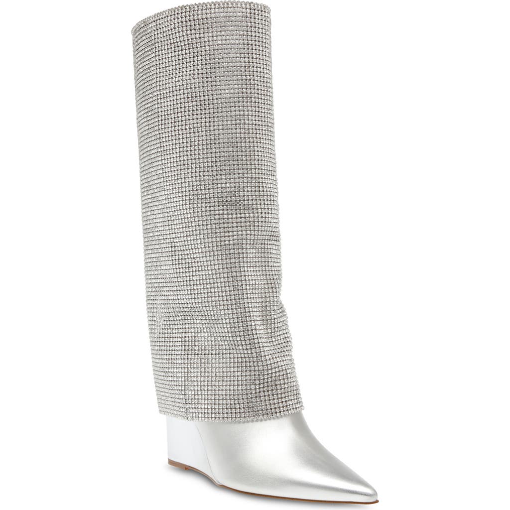 Steve Madden Riski Wedge Boot in Silver at Nordstrom Rack, Size 5.5