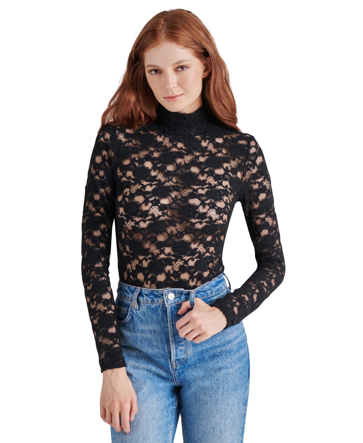 Steve Madden Women's Cassi Lace Bodysuit - Black