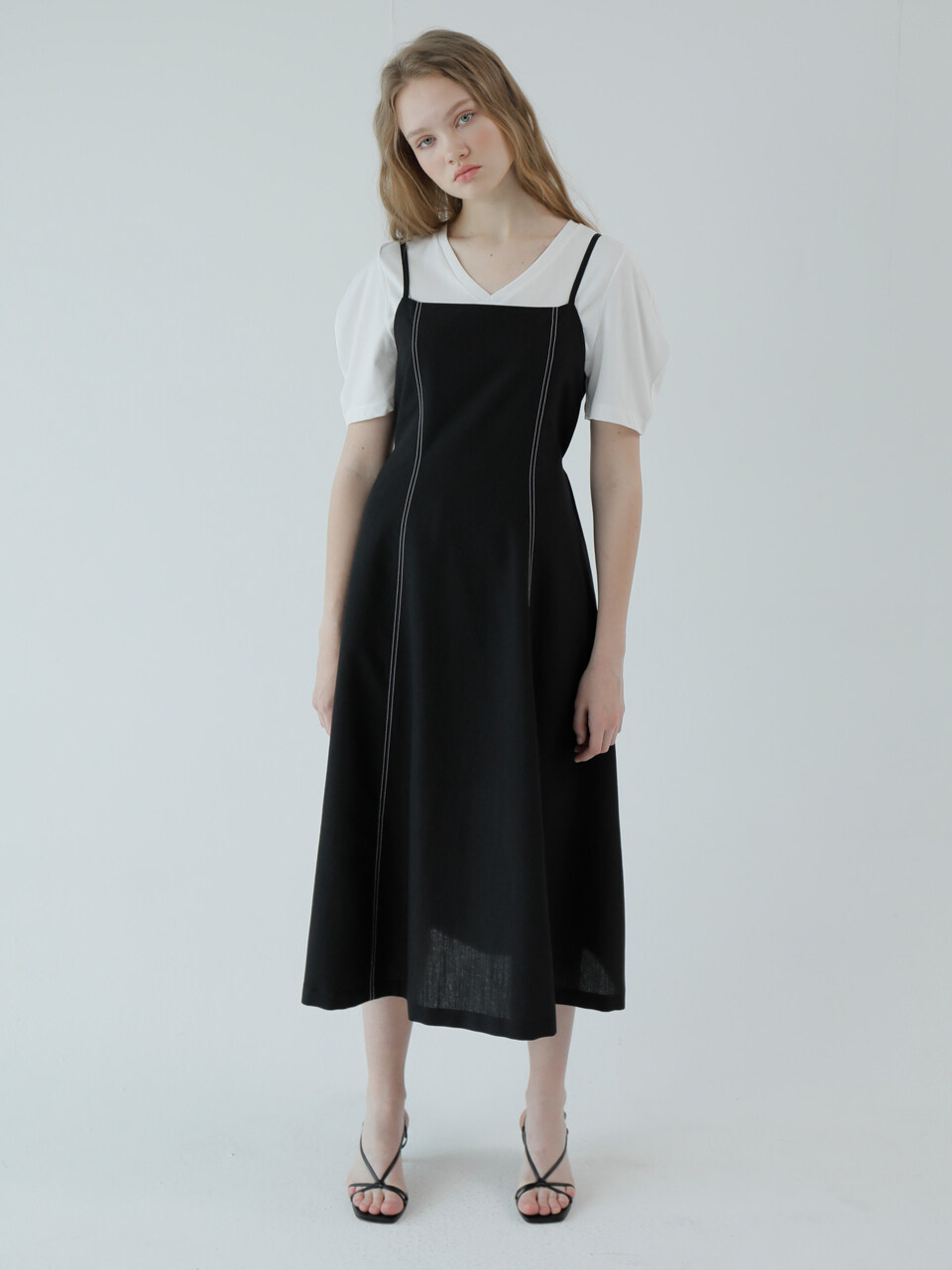 Stitch Camisole Dress (Black)