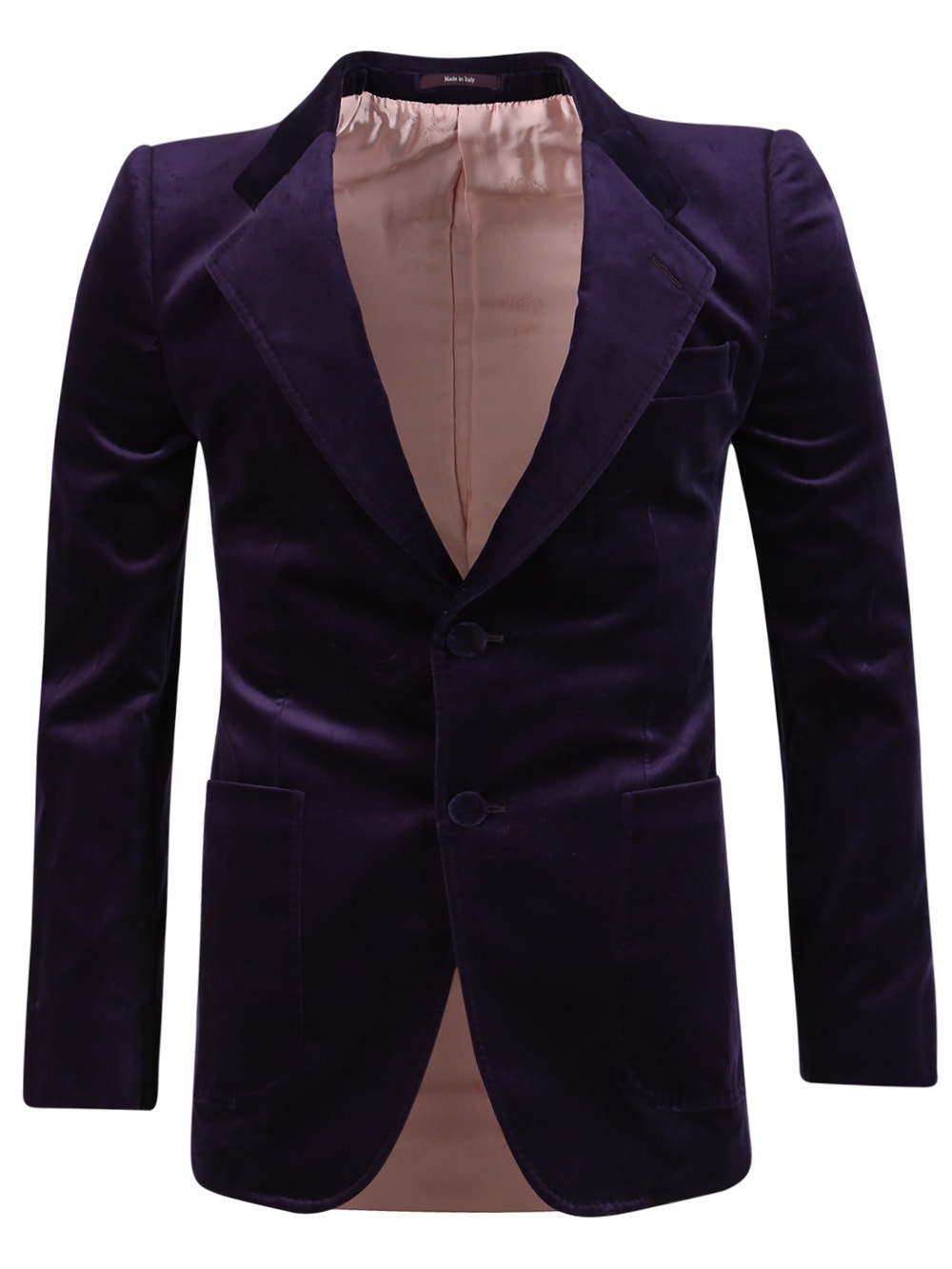 Stretch Velvet Blazer Dark Pruple