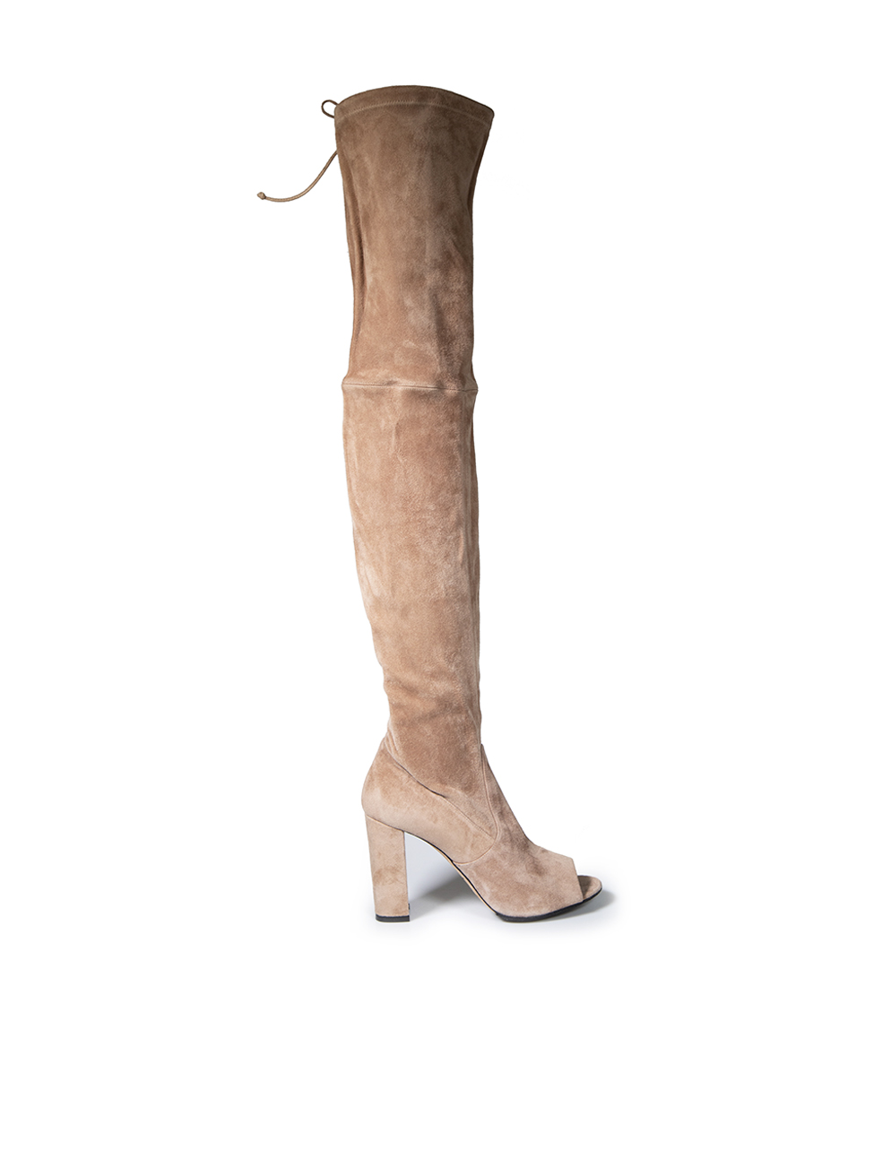 Stuart Weitzman Beige Suede Over the Knee Boots