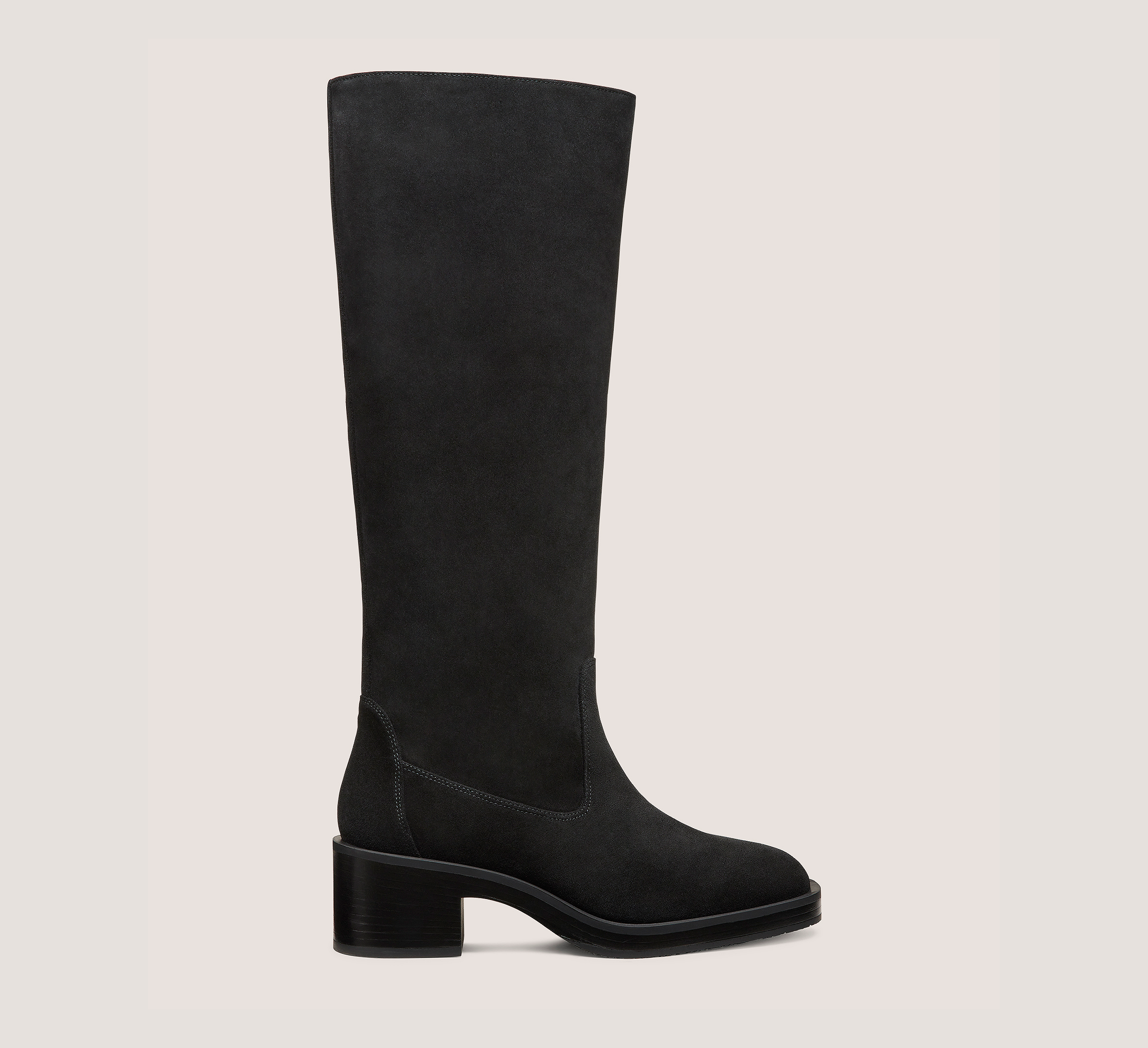 Stuart Weitzman Kaia Knee-High Boot Knee-High, Black Sport Suede, Size: 7 Wide