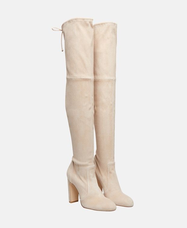 Stuart Weitzman Over-The-Knee Boots in Beige, Women's (Size 8)