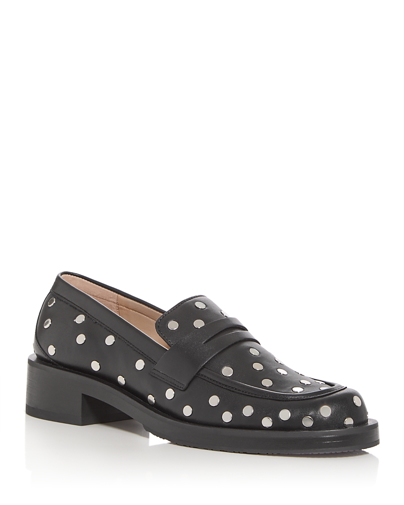 Stuart Weitzman Women's Palmer Bold Stud Embellished Penny Loafers