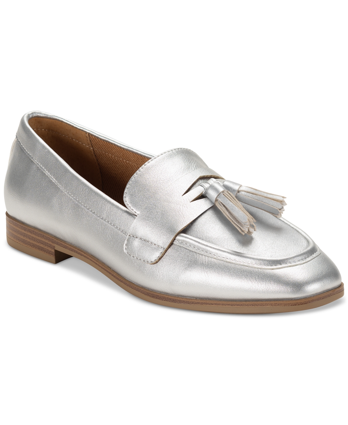 Style & Co Women's Utahh Tassel Loafers, Created for Macy's - Silver Sm