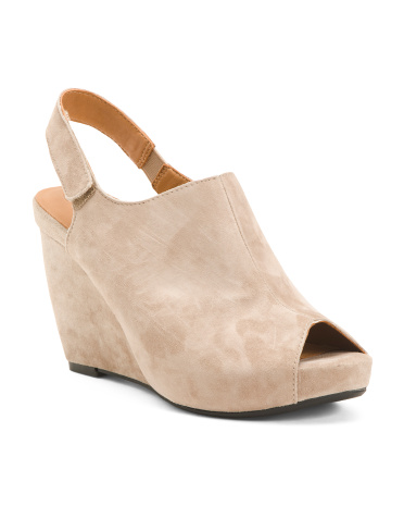 Suede Idaline Slingback Comfort Wedge Shoes for Women | Man-Made Sole/Suede