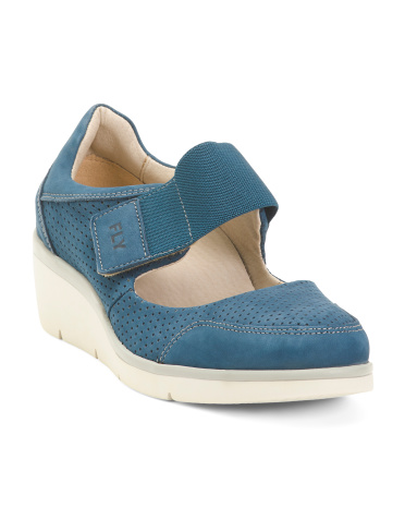 Suede Naje Comfort Wedge Flats for Women | Man-Made Sole/Suede