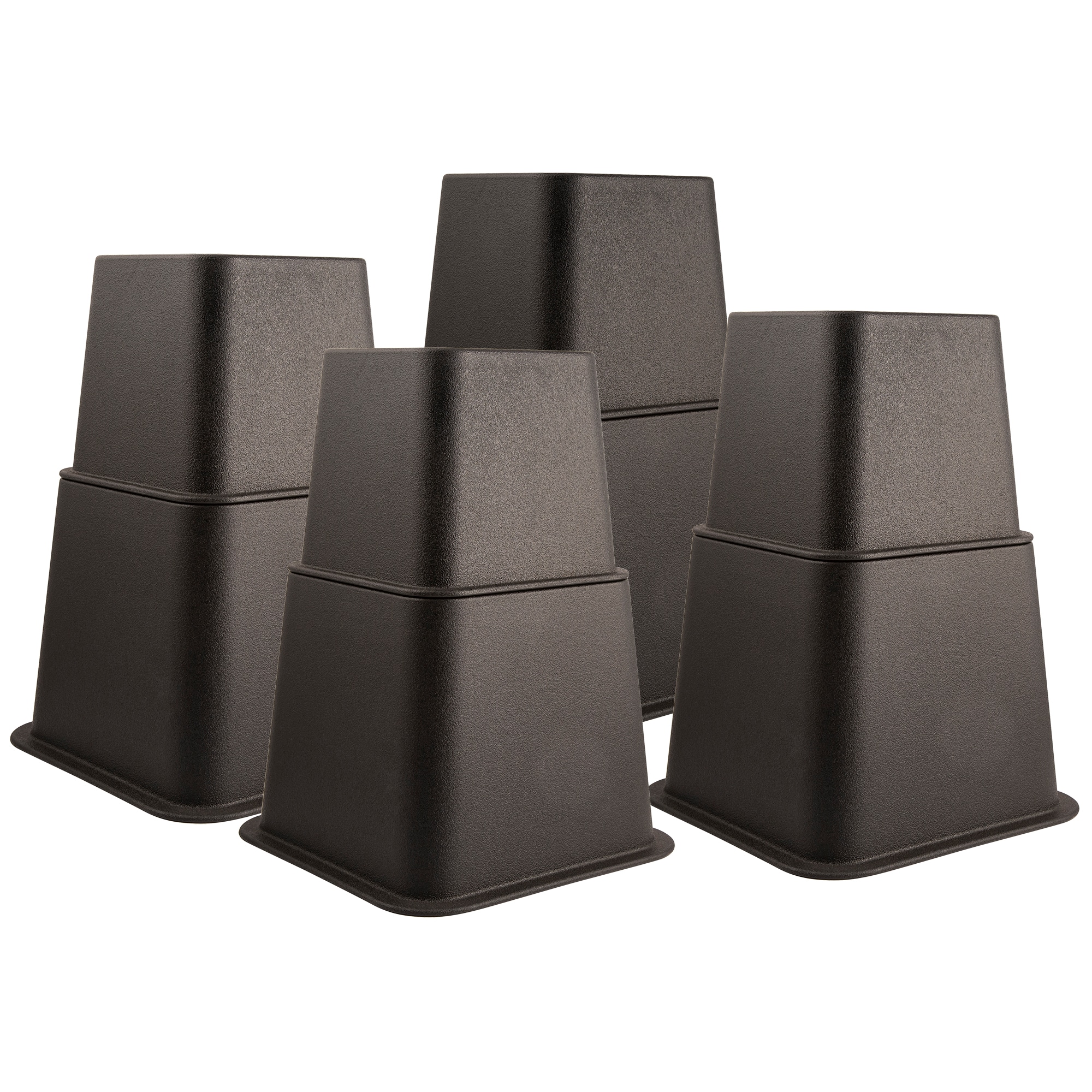 Super Sliders 4-Piece 15.3-in Bed Risers in Black | 4271095N