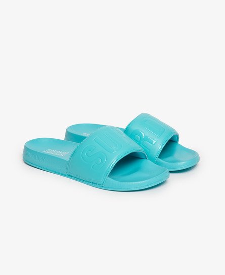 Superdry Women's Code Core Pool Sliders Blue Size: S