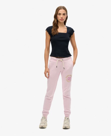 Superdry Women's Women's Track & Field Joggers Pink / Rose Pink - Size: 8 Size: 4