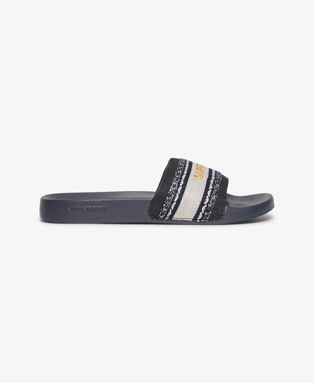 Superdry Women's Women's Vegan Webbing Pool Sliders Navy / Truest Navy - Size: 7-8