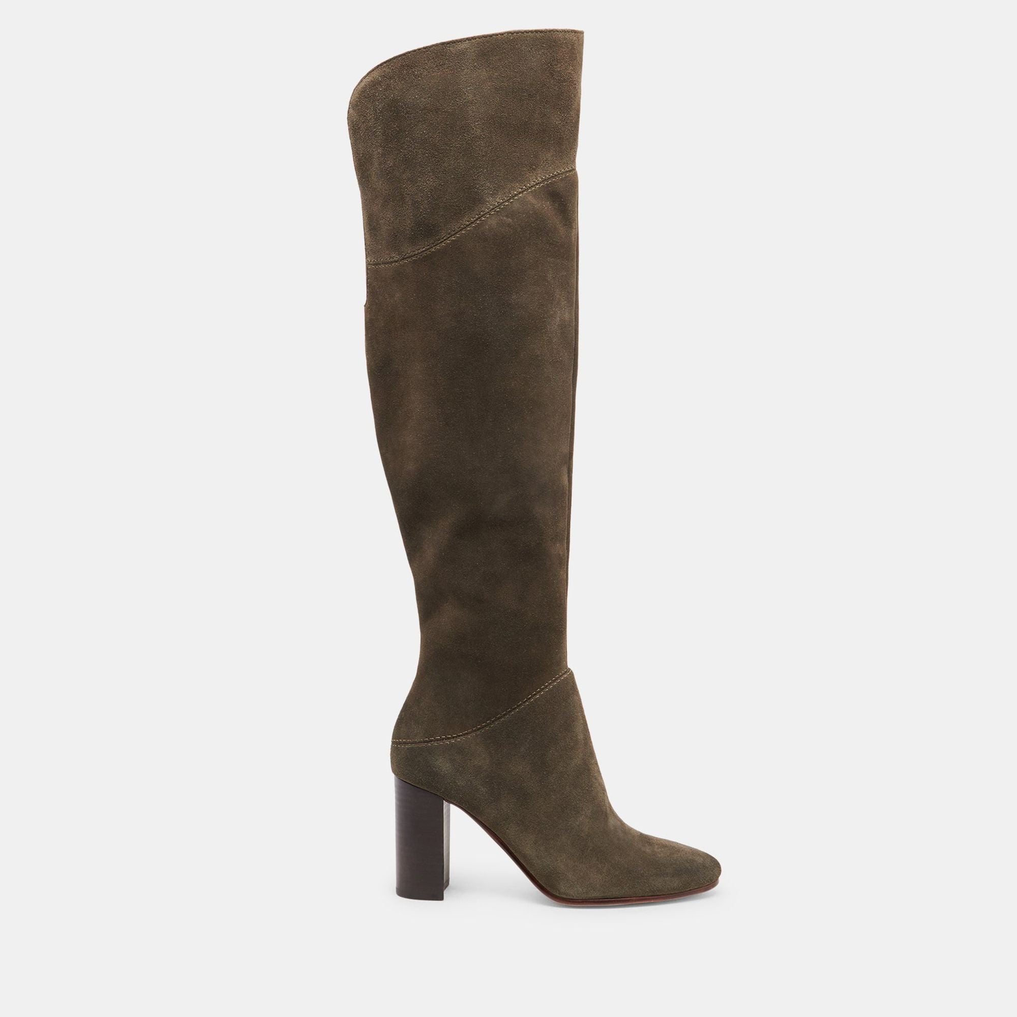 Sury Wide Calf Boots Army Suede