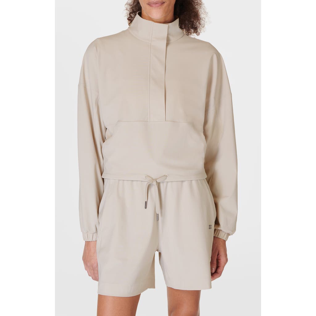 Sweaty Betty Explorer Half Zip Anorak in Mineral Beige at Nordstrom, Size X-Small Regular