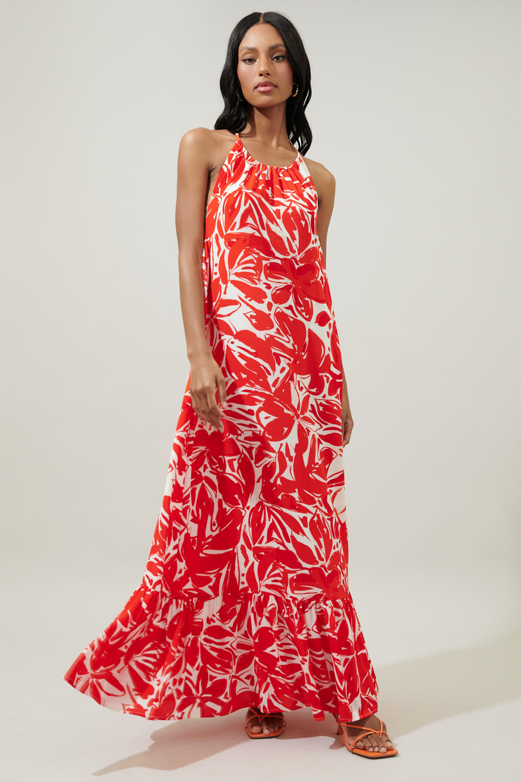 Sweet Chili Solita Halter Maxi Dress