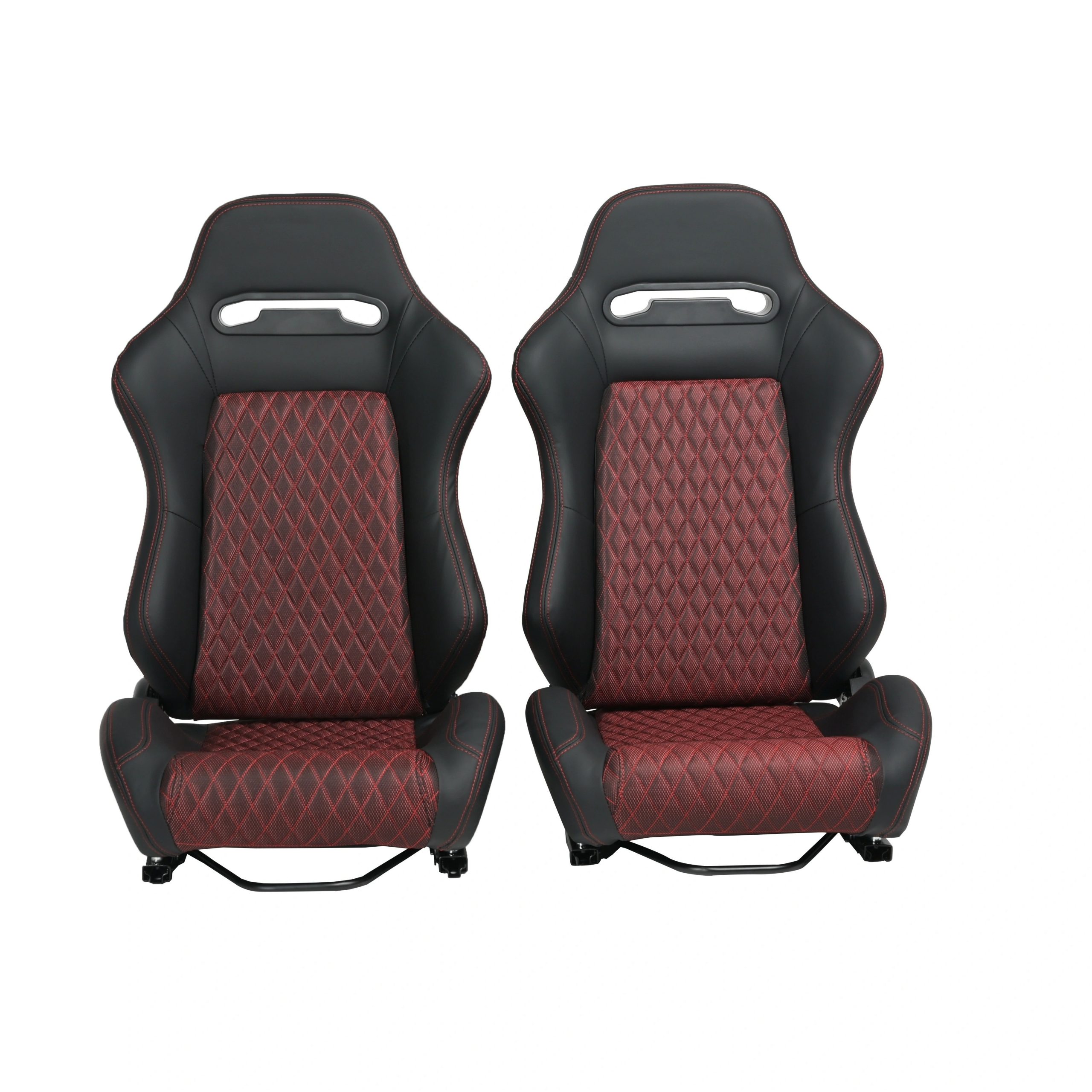 TEMU 2 Pieces Racing Seats, Universal Pvc Leather Bucket Seats With Sliders For Front-back Adjustment - Automotive Racing Seats For Cars